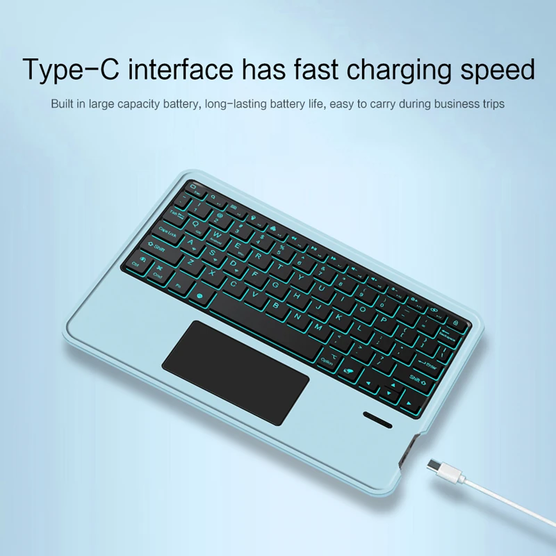 Keyboard Touchpad Backlight Wireless Bluetooth for iPad Samsung Lenovo Xiaomi Surface Laptop Tablet Phone ios Android Win