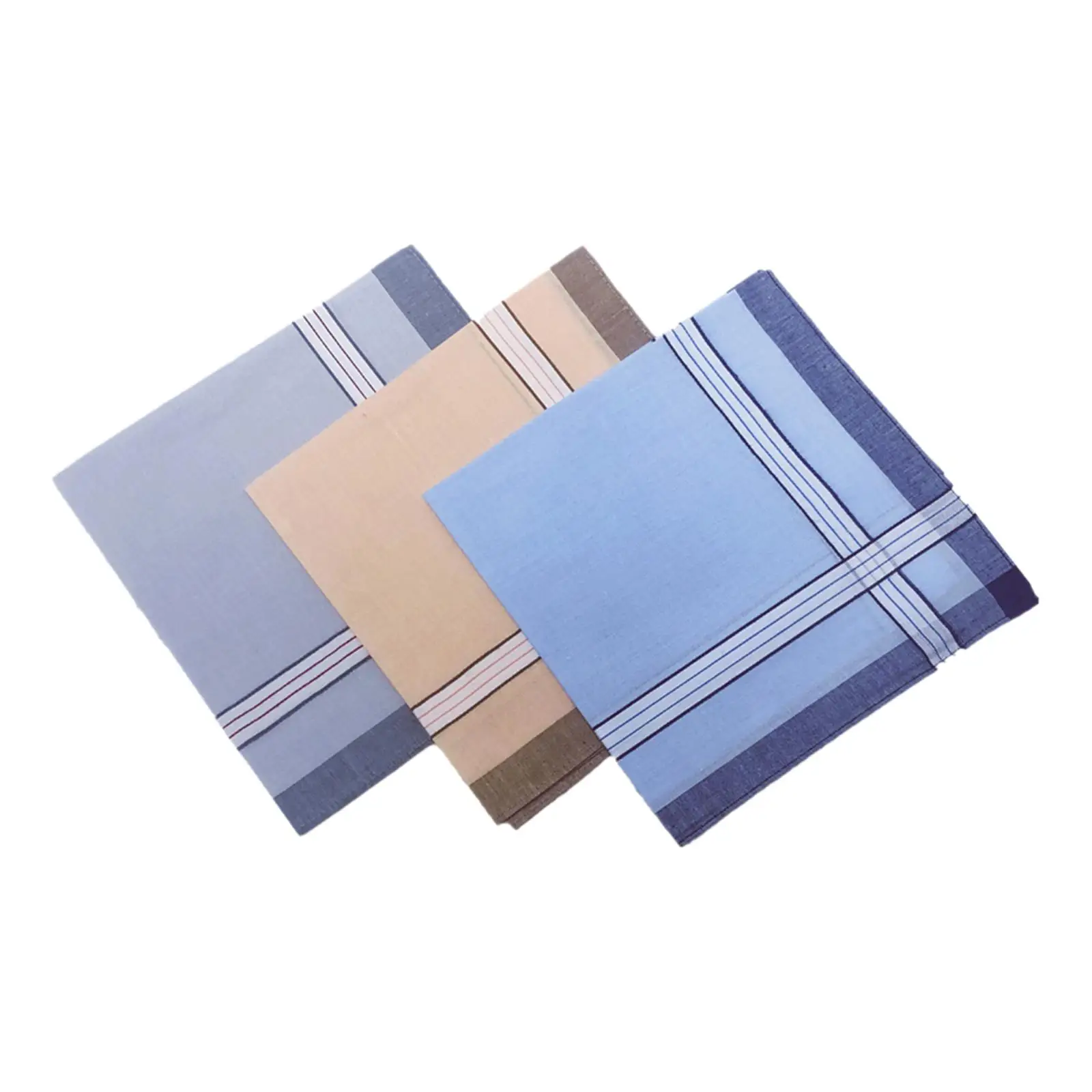 Cotton Men Handkerchiefs 16inch Wipe The Sweat Towels Premium Pocket Square Hankies for Party Male Celebration Gentlemen Casual