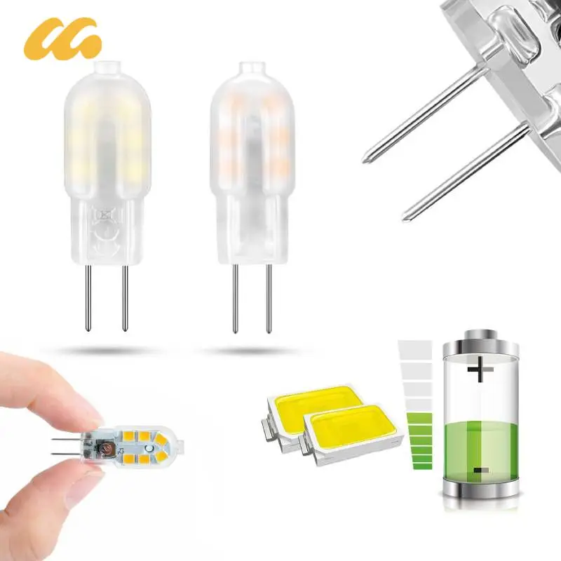 

G4 Corn Lamp Bulb 12 Bead PC LED Lamp 12V Led Lamp Bulb Power Saving Bulb Low Voltage Crystal Lamp Milky White Matte Book Lights