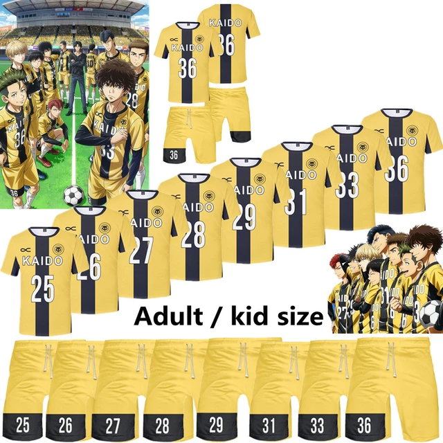 Anime ao ashi cosplay ashito aoi traje camisa de futebol esporte