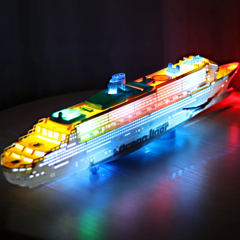 Cruise Ship Toy Ocean Liner Cruise Ship Boat Electric Ship Toy With Flashing Light And Sound Fun Nautical Decorations Boat Toy