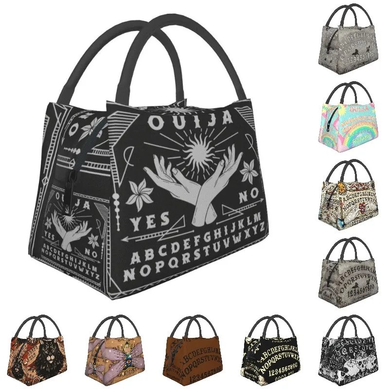 

Ouija Board Insulated Lunch Bags for School Office Halloween Mystic Gothic Witchcraft Portable Cooler Thermal Bento Box Women