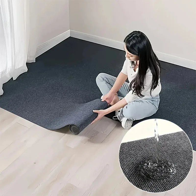 Floor Mat Self-adhesive Carpet Living Room Kitchen Bedroom Bathroom Staircase Rug Water Uptake Home Decor
