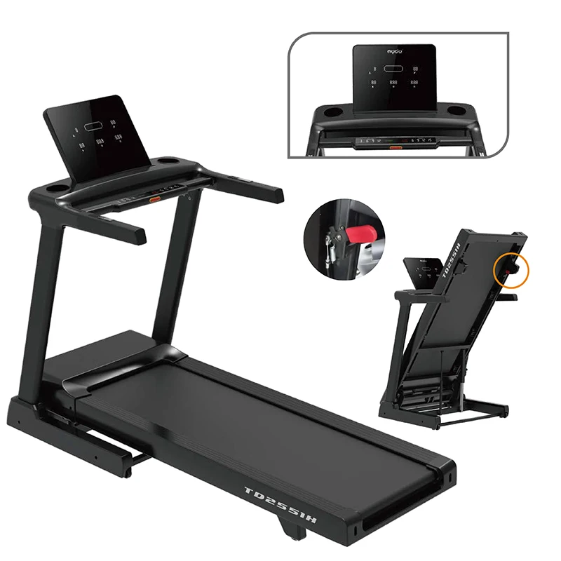 Smart Home Gym Foldable Treadmill Commercial Fitness LCD Exercise Equipment Electric Cardio Sport for Running Home Use