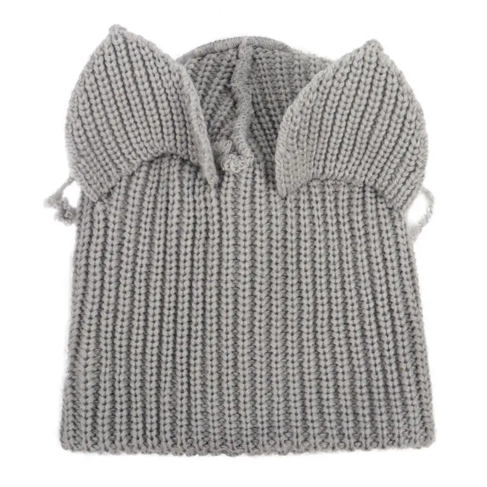 Lady Hat Warm Stylish Women's Winter Hat with Demon Ear Design Thick Knitted Beanie for Cold Weather Anti-slip for Outdoor