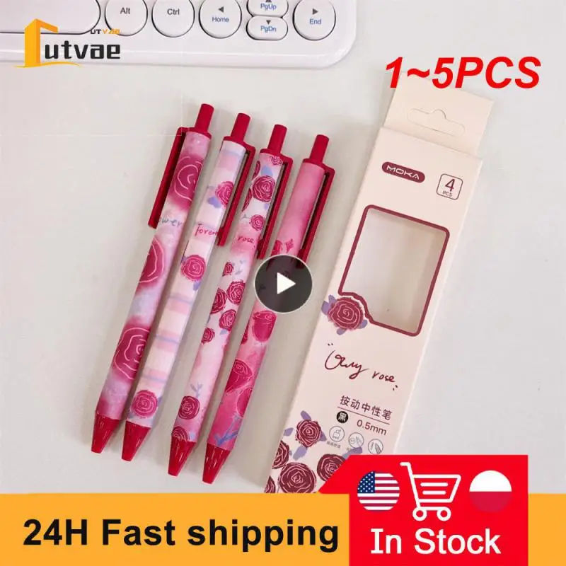 

1-5 шт., черная ручка с стержнем 0,5