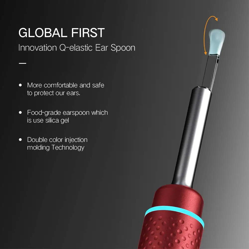 Original Bebird M9 Pro M9s R1 Ear Wax Removal Cleaner Tool Earwax Remover Magnet Metal Design Works With iPhone, iPad, Android 2