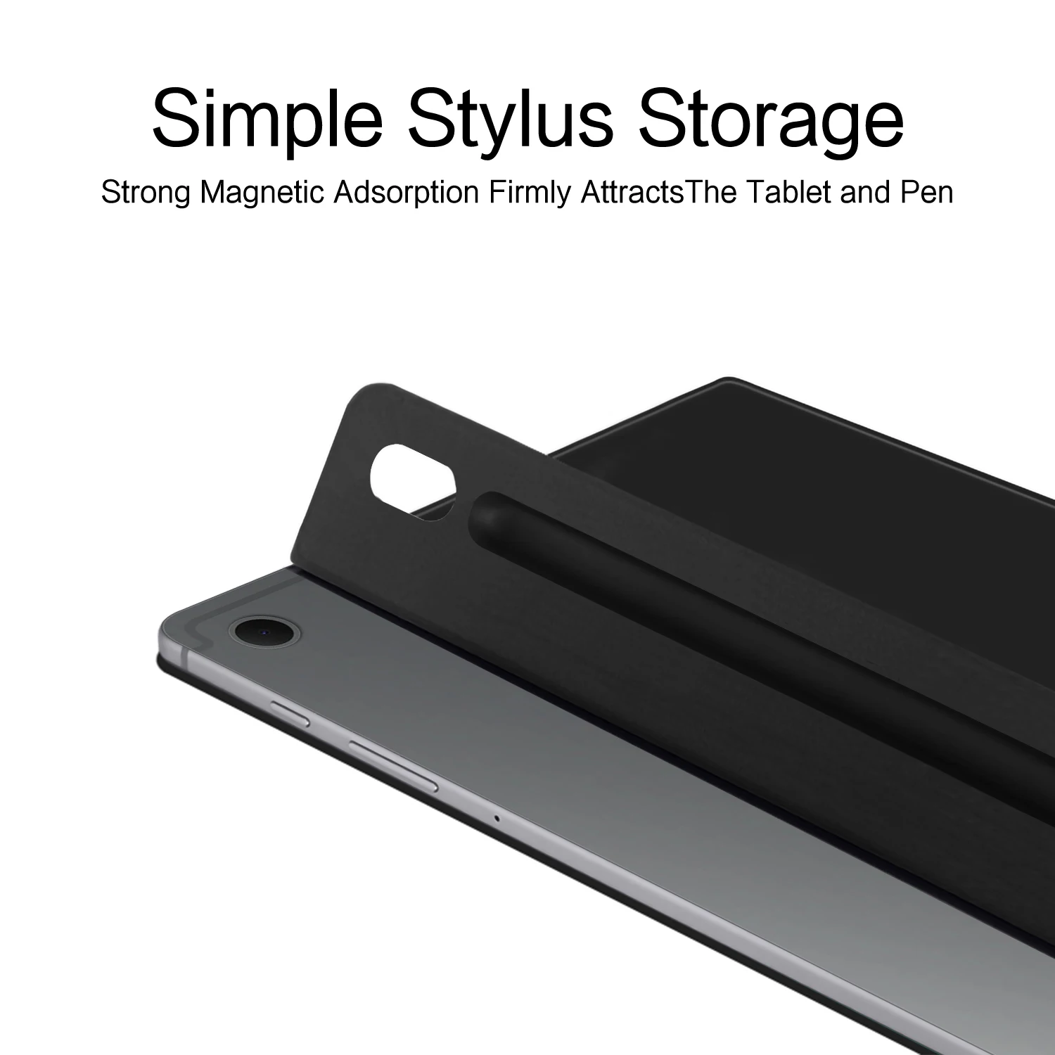 Enhanced Magnetic Tablet Case with Smart Cover - Fits Various Sizes