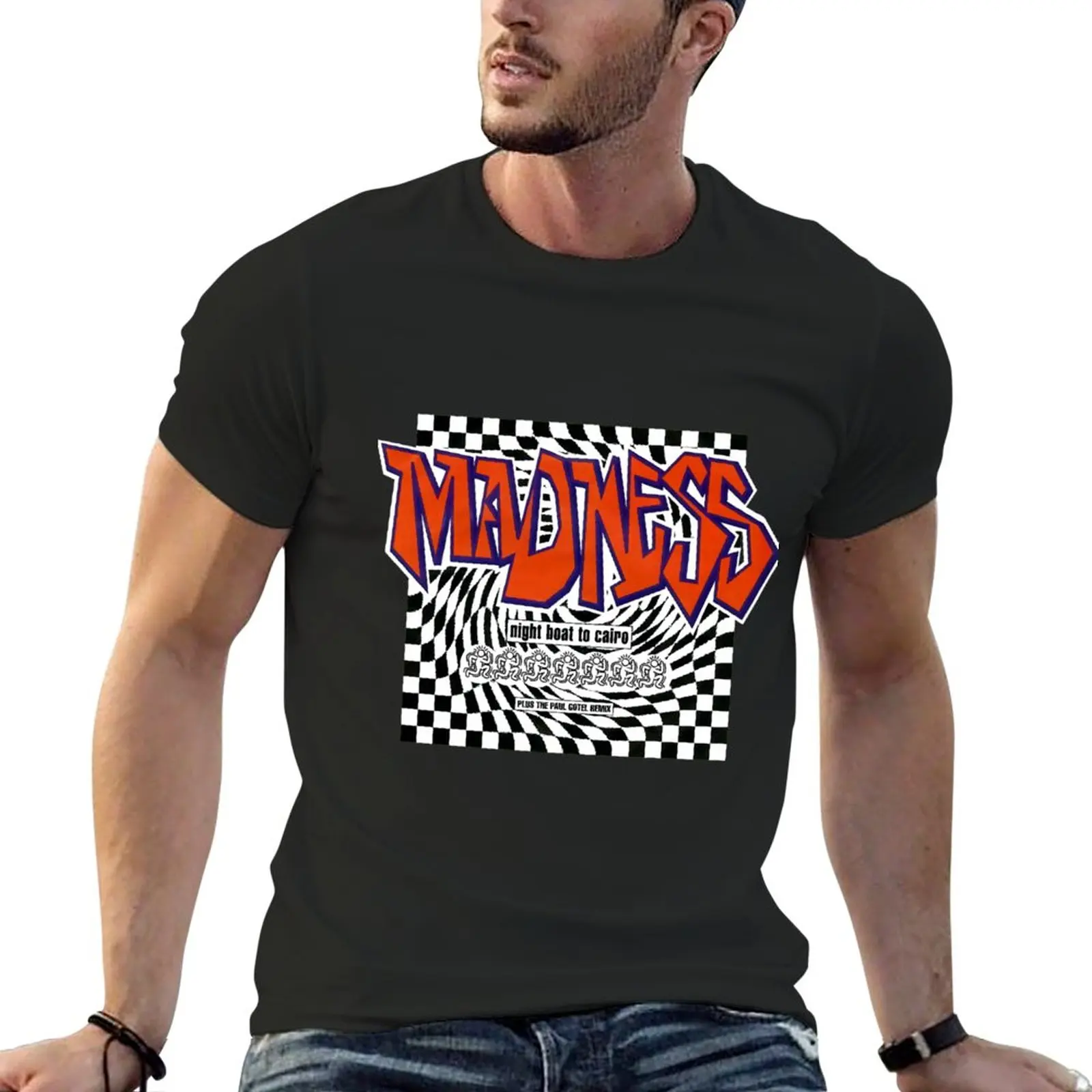 

Madness British Ska 2 tone band Night boat to cairo cover T-Shirt sports fan t-shirts black t shirts for men