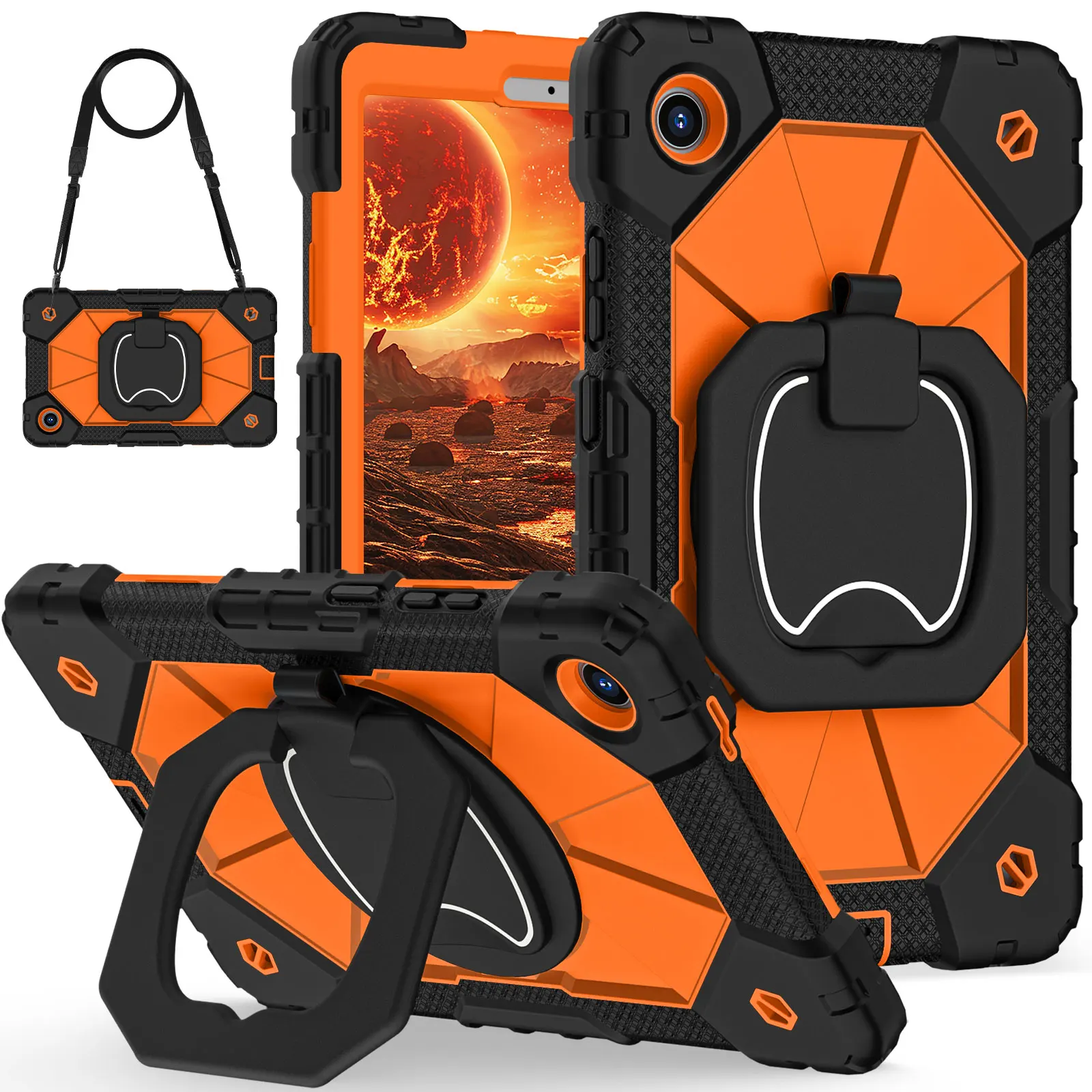 Child-Safe Protective Tablet Cover with Handle and Shoulder Strap