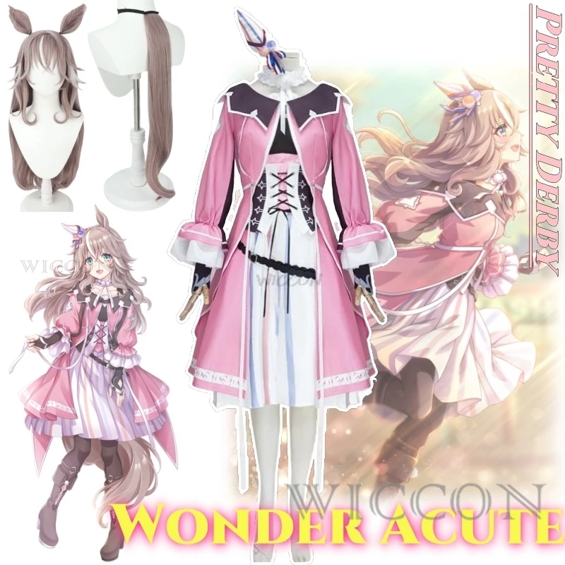 Wonder Sharp Anime Game Umamusume: Pretty Derby Cosplay Costume Vestiti Parrucca Coda Scarpe Uniforme Cosplay Pretty Derby Halloween