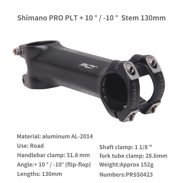 Altijd Mainstream Overlappen Shimano PRO PLT Stem 10 degrees 1-1/8'' 31.8mm  50/60/70/80/90/100/110/120/130mm Stem