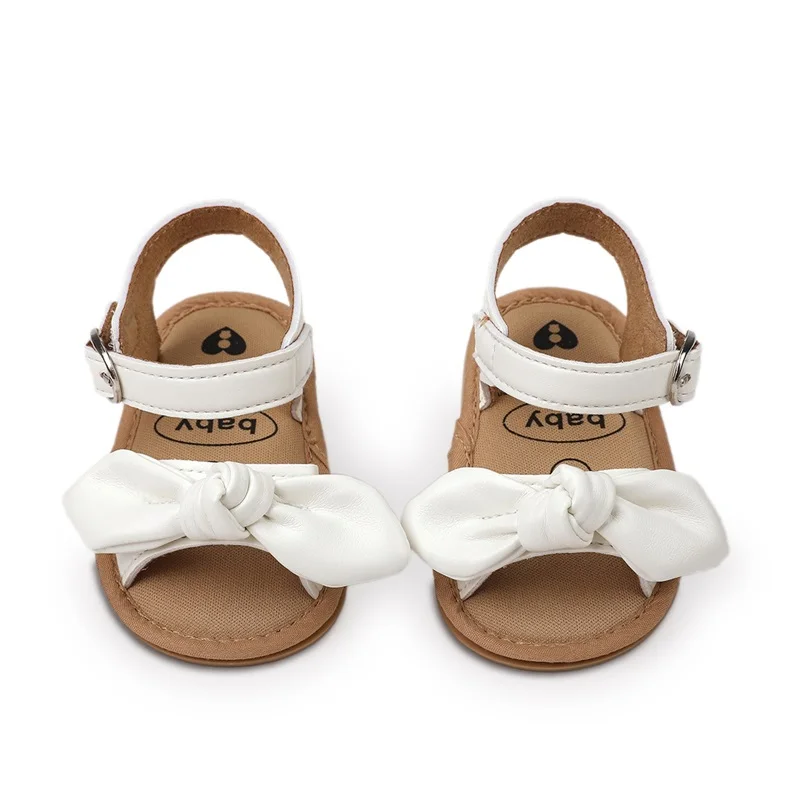 Citgeett Summer Infant Baby Girl Sandals Non-slip Bowknot Casual Daily Flats Toddler Shoes