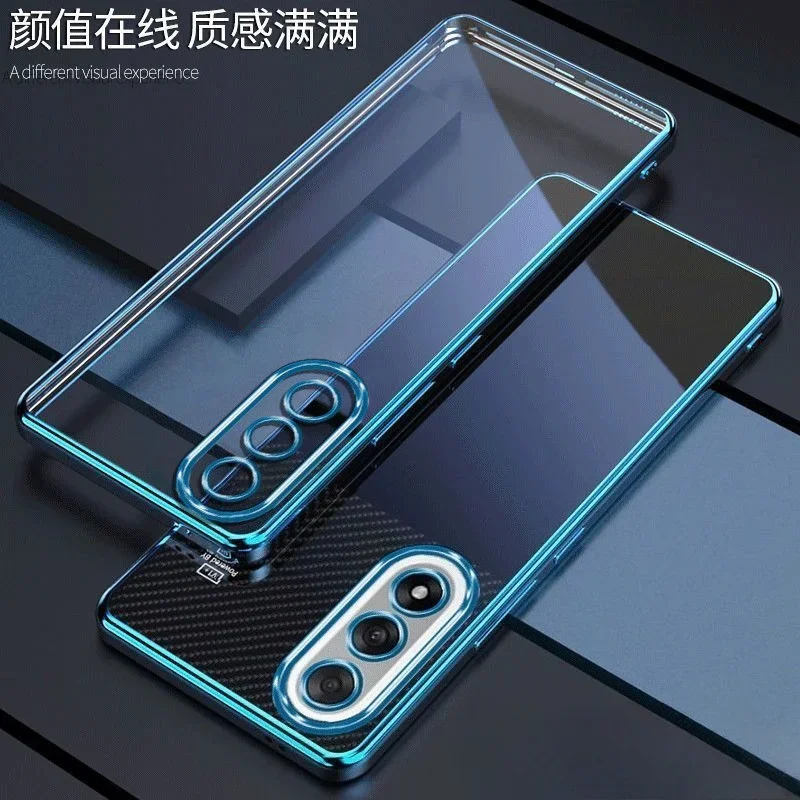 Ultra-Thin Plating TPU Phone Case with Electroplating Transparent Back Cover
