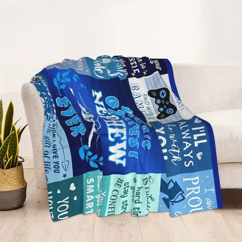 My Nephew Blanket From Aunt Uncle Blanket for Nephew, Nephew Gifts From Uncle Idea Gifts Soft Flannel Throw Blanket 80"x 60" 3