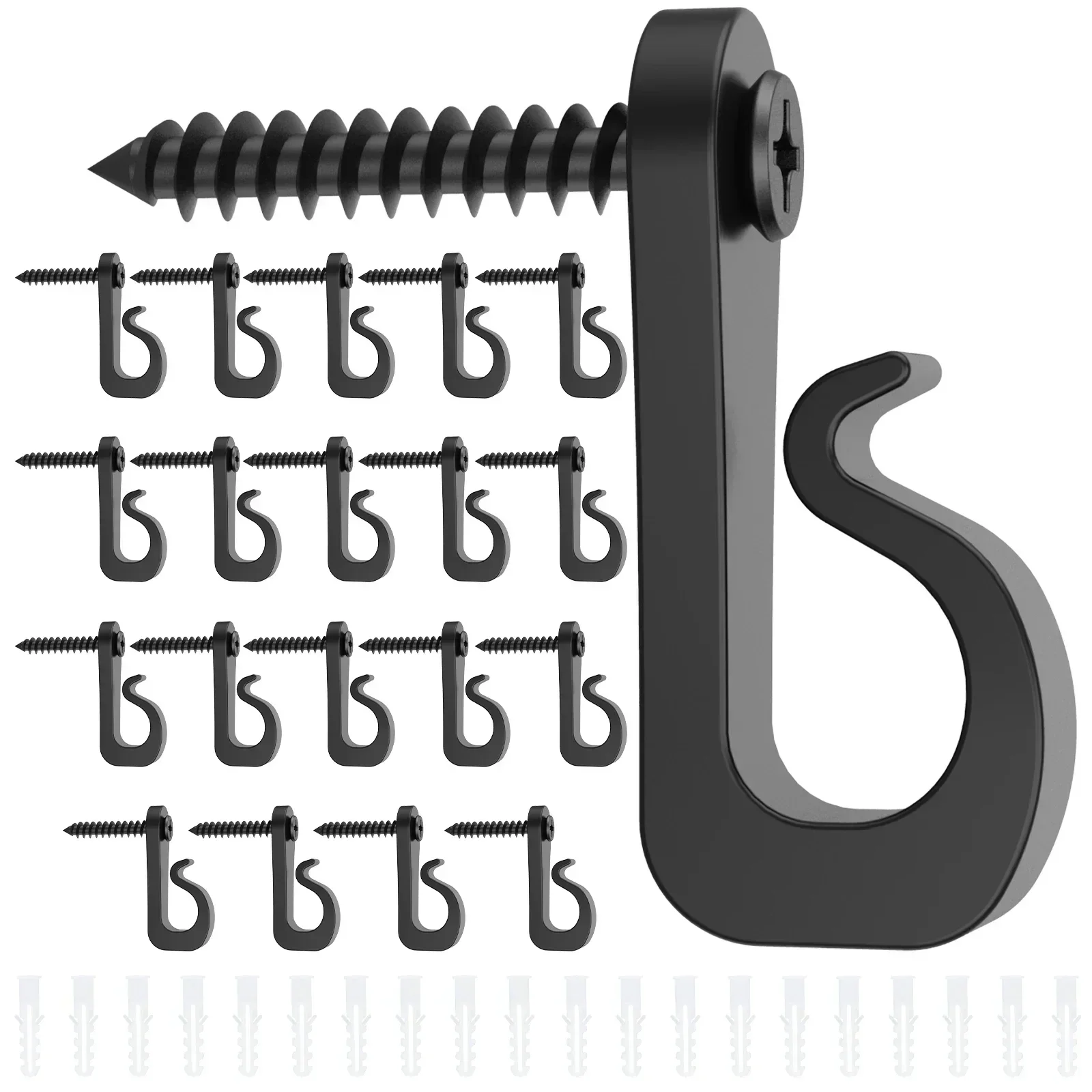 DINGEE Stainless Steel Light Hanger Hooks – 12 Pack, Screw-In For String Lights, Patio - View #11