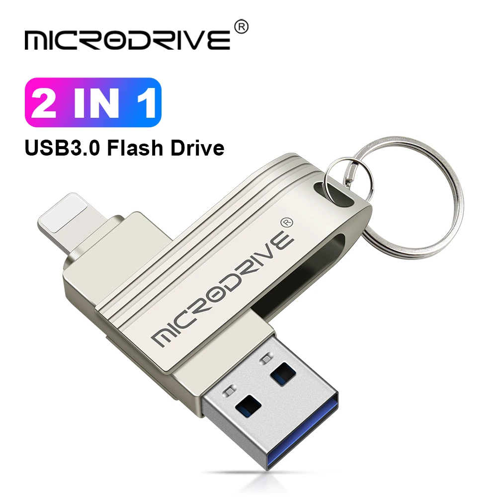 Clé USB 3.0 avec port USB, clé USB, stockage externe pour iPhone, PC, iPad,  plus iss, 64 Go, 256 Go, 128 Go - AliExpress