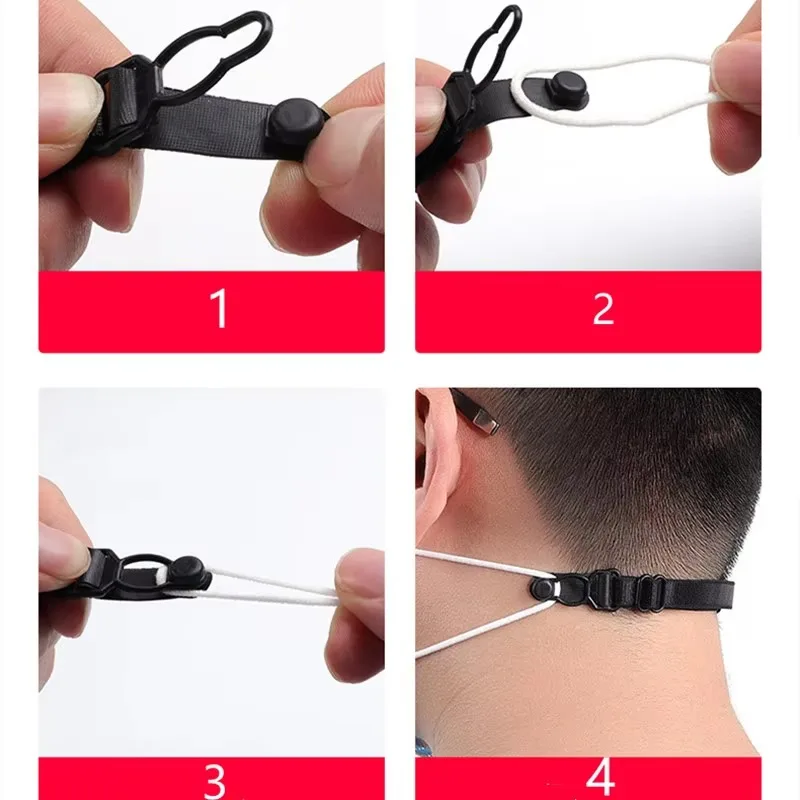 5PC Adjustable Mask Extension Bandage Mask Hook Ear Rope Unisex Mask Extension Belt Relieves Ear Pain Prevention Mask Lanyard
