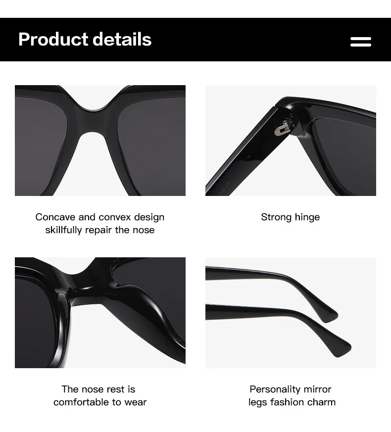 Fashion Square Sunglasses Women Men 2022 Trendy Oversized Designer Sun Glasses Vintage Shade UV400 Blocking Outdoor De_voghion.com