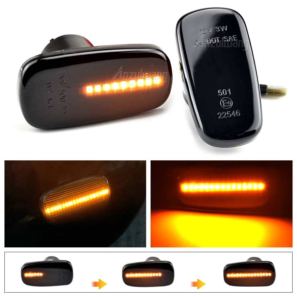For Lexus IS200 IS300 For Toyota Land Cruiser Dynamic LED Side Marker Lights Turn Signal Light