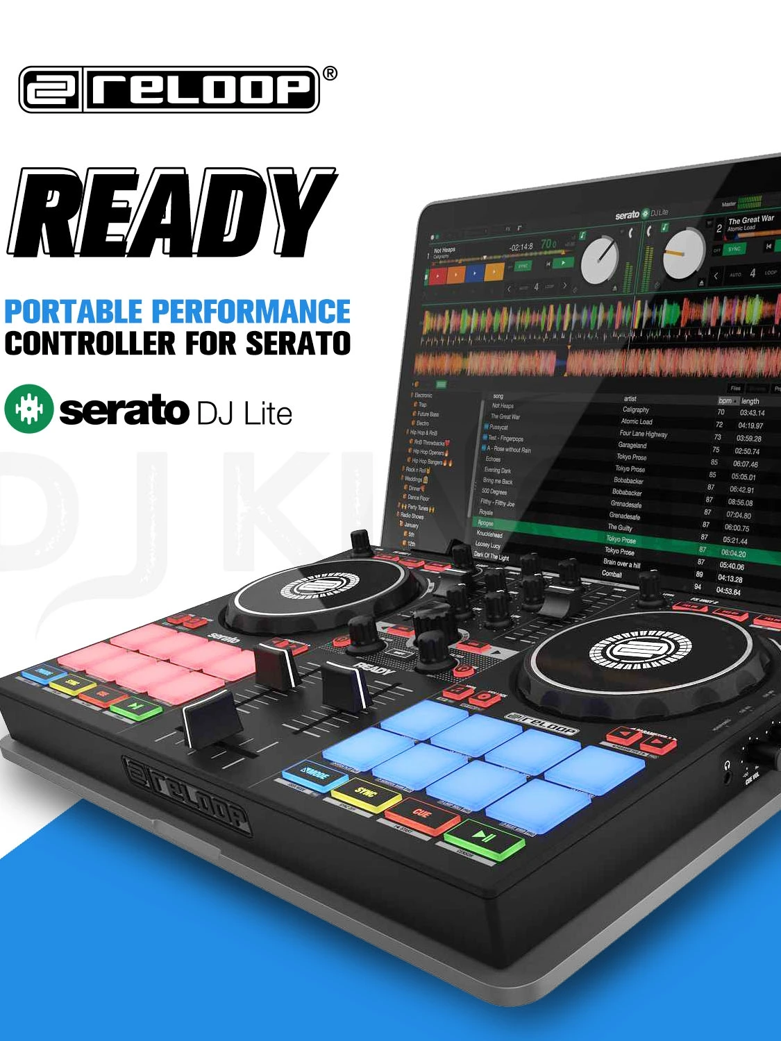 For Reloop Ready DJ serato dj lite Portable mini disc player