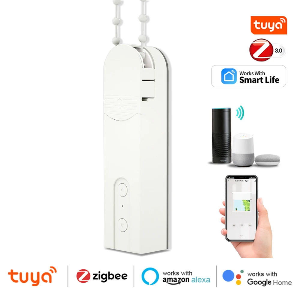 Smart Life Tuya ZigBee3.0 Curtain Motor DIY Chain Motorized Roller