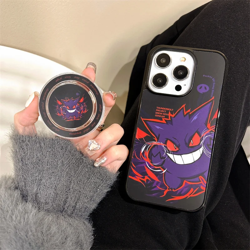 Cute Pokemon Gengar Custodia Con Anello Magnetico Per Iphone 15 14 13 12 11 Pro Max Custodia Protettiva Magsafe Con Ricarica Wireless Caqa