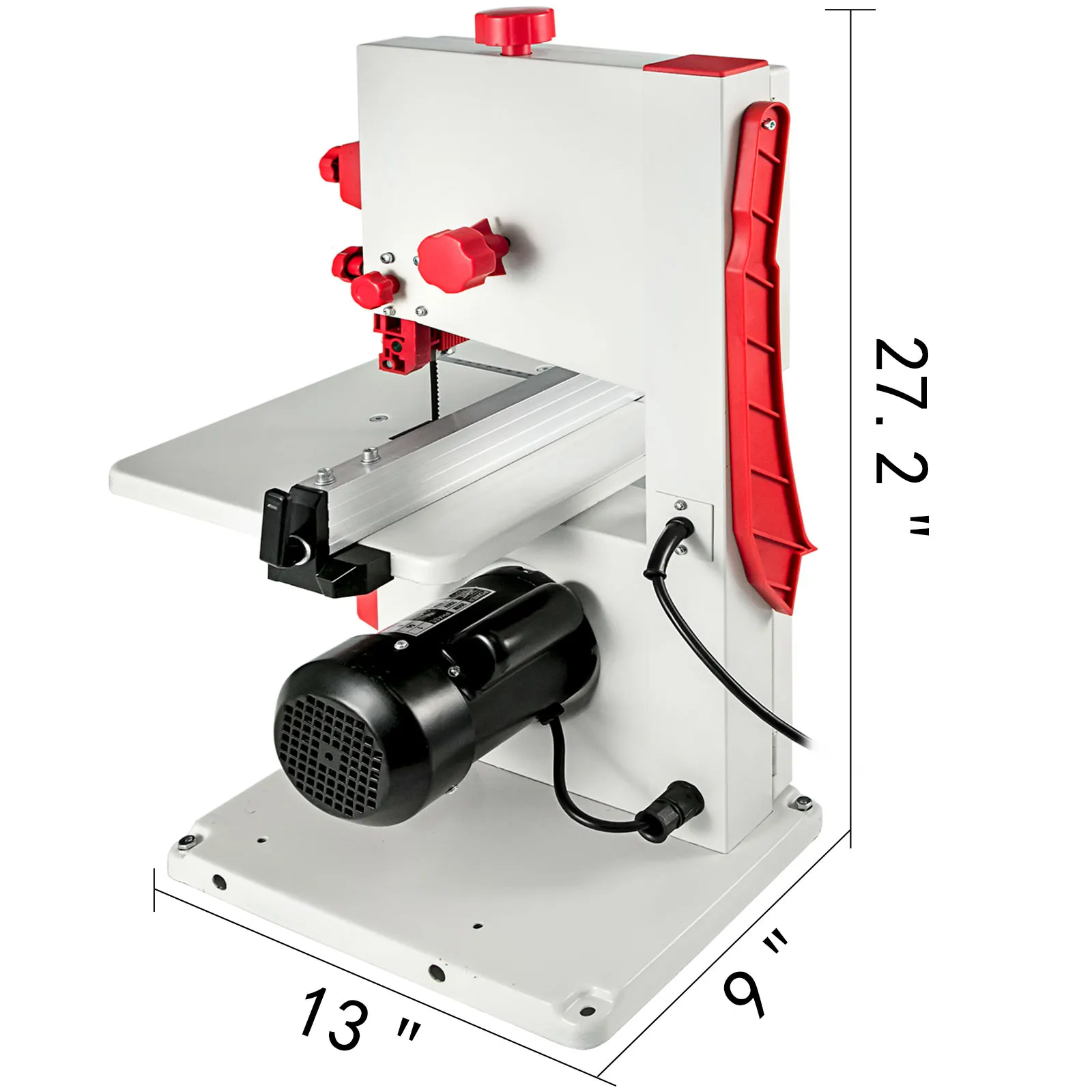 VEVOR Scie à Ruban Benchtop 250W 80mm Scie à Ruban en Métal Scie à Table en Bois Surface de Travail Réglable