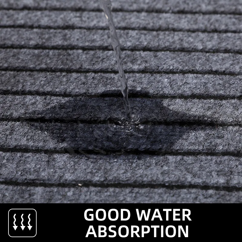 1pc flocking solid color seven stripe foot mat door mat entrance shower room absorbent small carpet gentle machine wash