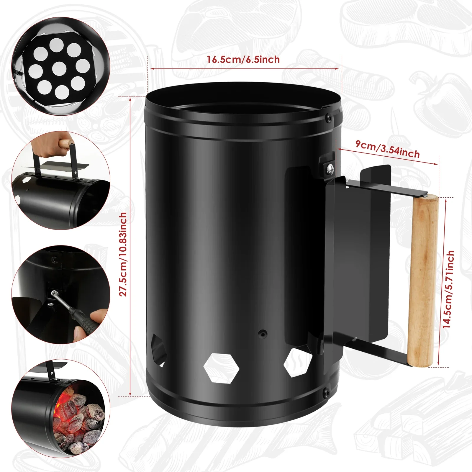 Charcoal Chimney Starter 6