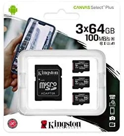 Kingston Tarjeta Memoria Canvas Select Plus Micro SD Class 10 64GB Negro