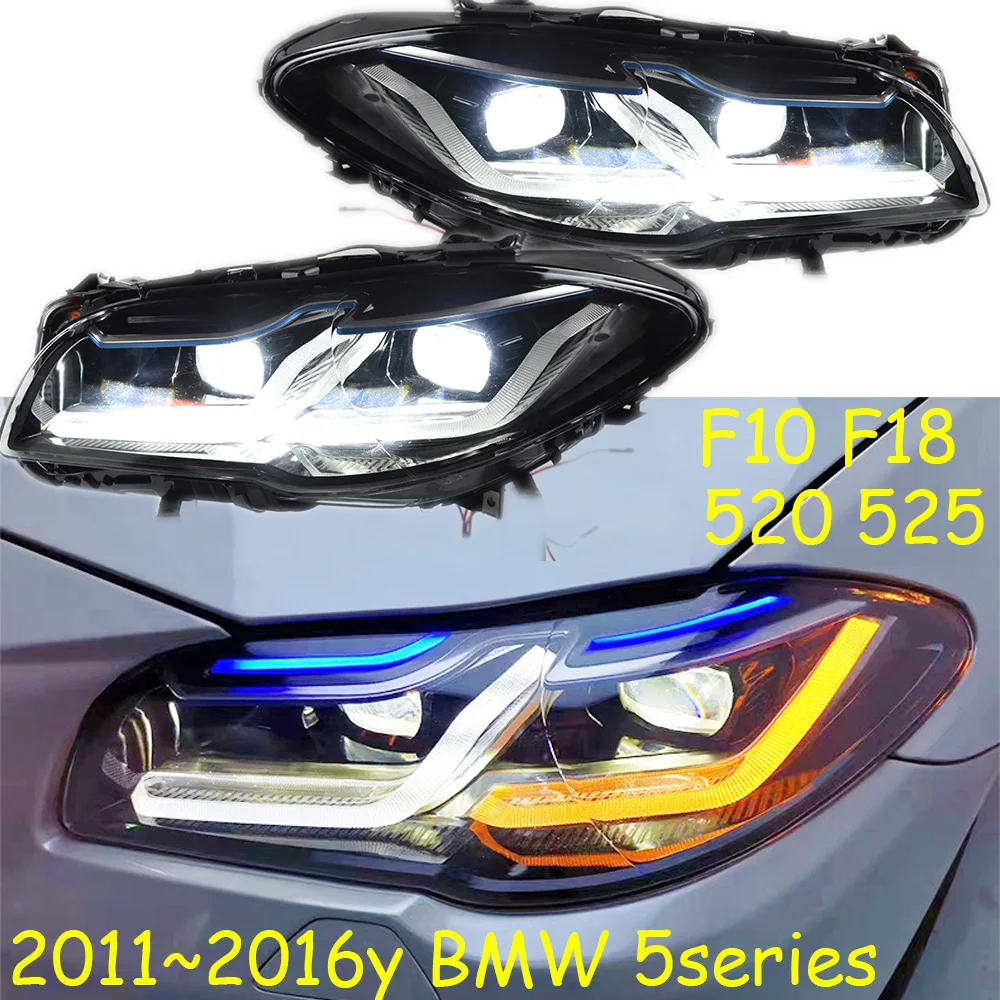 

car bumper headlamp for BMW F10 F18 headlight 520 525 2011~2016y ALL IN LED DRL car daytime running light head light