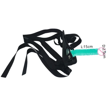 Crystal Dildos Artificial Realistic Penis Adult Sex Toys for Women Lesbian Vagina Anal Stimulator Strap On Dildos and Harness 2
