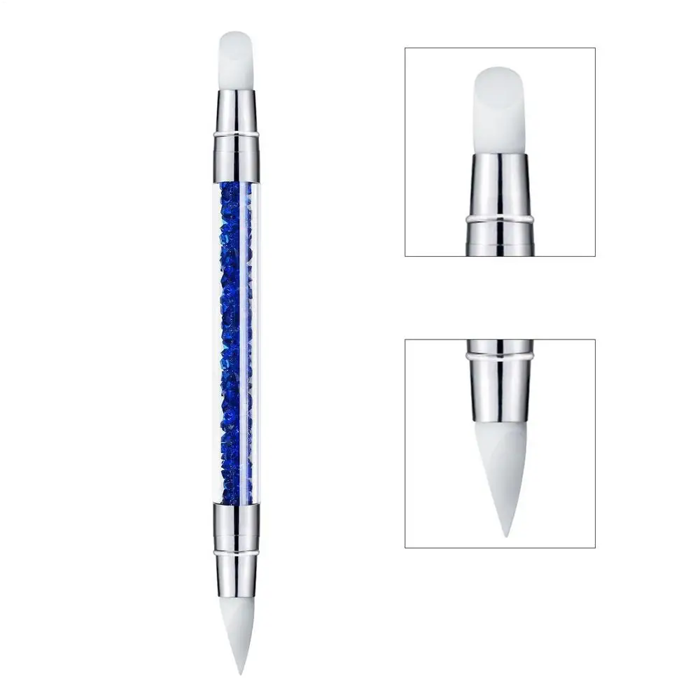 Doppelseitige Silikon Skulptur Stift Skulptur Punktierung Stift Silikon Nägel Kunst Pinsel Maniküre Carving Stift DIY Maniküre Werkzeuge – Detail 3