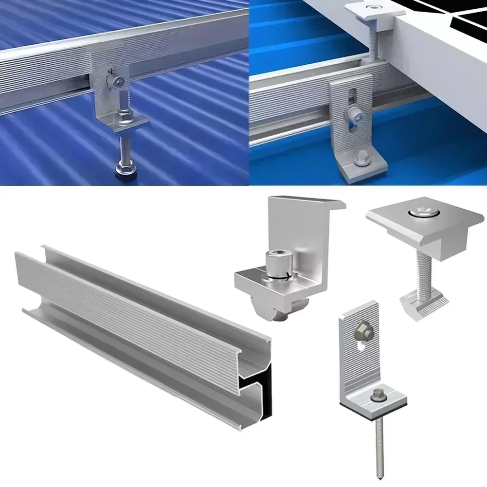 6 Supports Solaires EXLECO 30cm - Pour Panneaux Toit Plat Ou Balcon - Montage Aluminium - Kit Complet