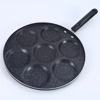 Seven Hole Omelette Pan Non-stick Pan Multi-function Pan Breakfast Pan Household Frying Pan Hamburger Mold Kitchen Cookware 1