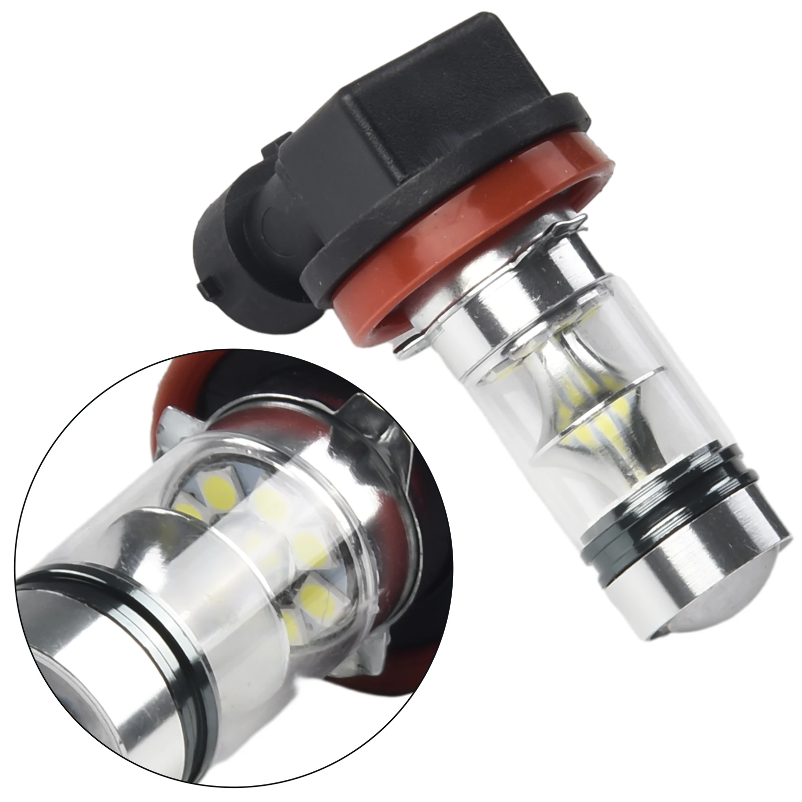 2323 운전 LED 안개등 램프 전구 세트, 흰색 자동차 전구, 매우 밝은 내구성, 12V-24V, 6000K -6500K, 600LM, 60W, H11, H8