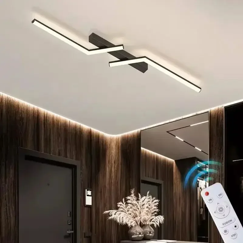 Modern LED Ceiling Light Living Room Dining Room Bedroom Study Lamps And Lanterns Scandinavian Simple Lines Ceiling Lighting