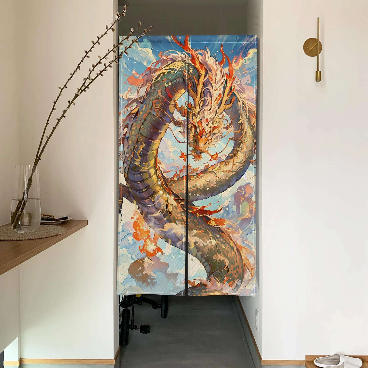Traditional Chinese Dragon Door Curtain Japanese Style Doorway Curtain ...