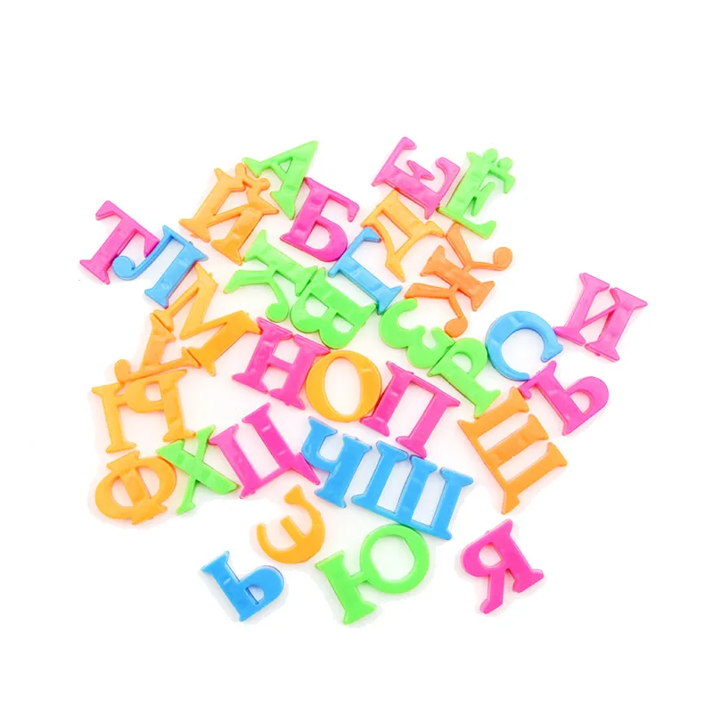 33 PCS/Set Russian Alphabet Magnetic Letters Baby Early Educational Toy Fridge Message Board Magnet for Baby Cognition Education