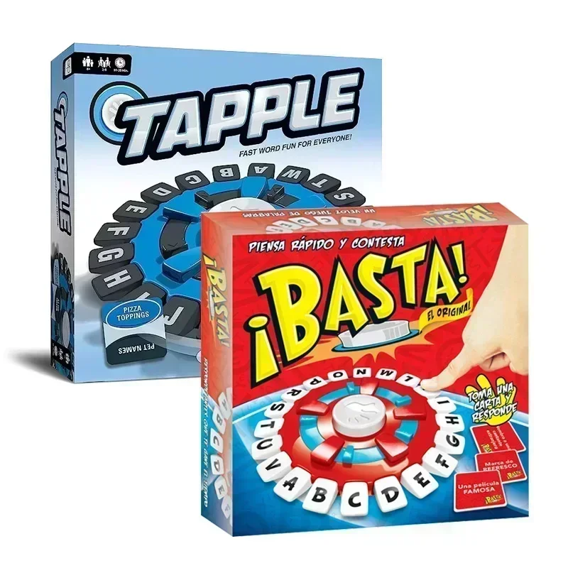 Basta Think Word Game Tapple Board Game Quick Thinking Letter Pressing Puzzle Games Adults Spanish