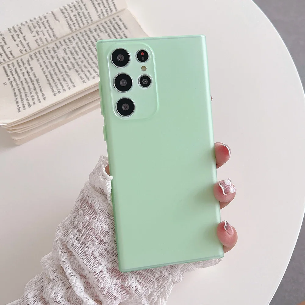 thumbnail image 1 of 0.3mm Ultra Thin Silicone Soft Case For Samsung Galaxy S24 Ultra S23 S22 S21 Plus Note20 A52 A72 A53 A73 Matte Transparent Cover, 1 of 5