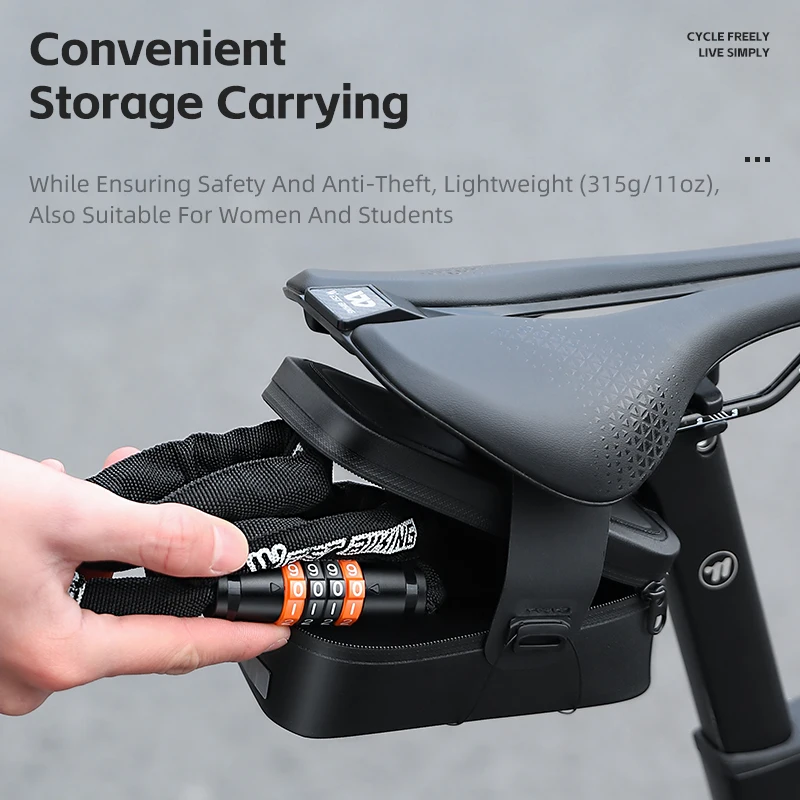 WEST BIKING Bicycle Lock 4-Digit Password Anti-theft Bike Chain Lock Thickned Motorcycle Scooter E-bike Lock Bike Accessories