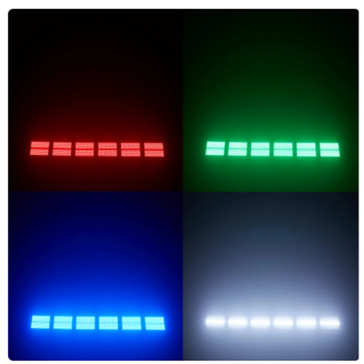 화이트 8000K 4 파티션 DMX 슈퍼 브라이트 Dj 워시 바 스트로브 스테이지, EU 플러그, 60W Mni LED 스트로브, RGB 3in 1, 8 파티션