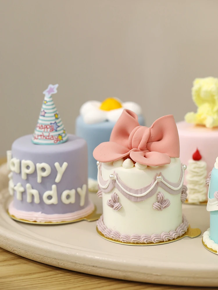 Photography Props Fake Afternoon Tea Mini Simulation Cake for Wedding Party Decoration Cute Wind Props Decoration