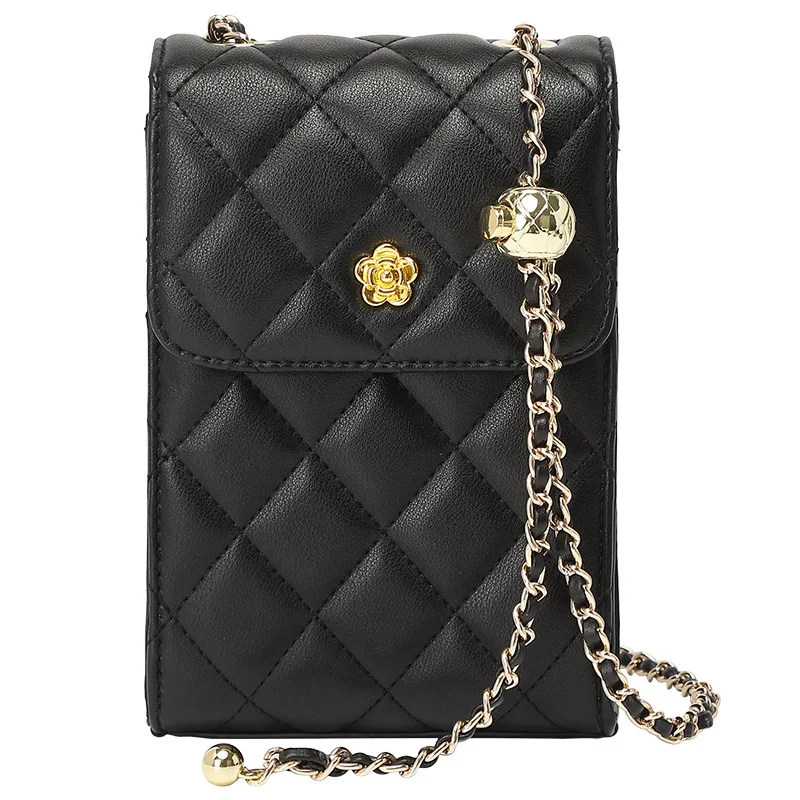 Cowhide Versatile Mobile Phone Bag for Women 2024 New Trendy Chain Bag Mini Crossbody Bag for Women Summer