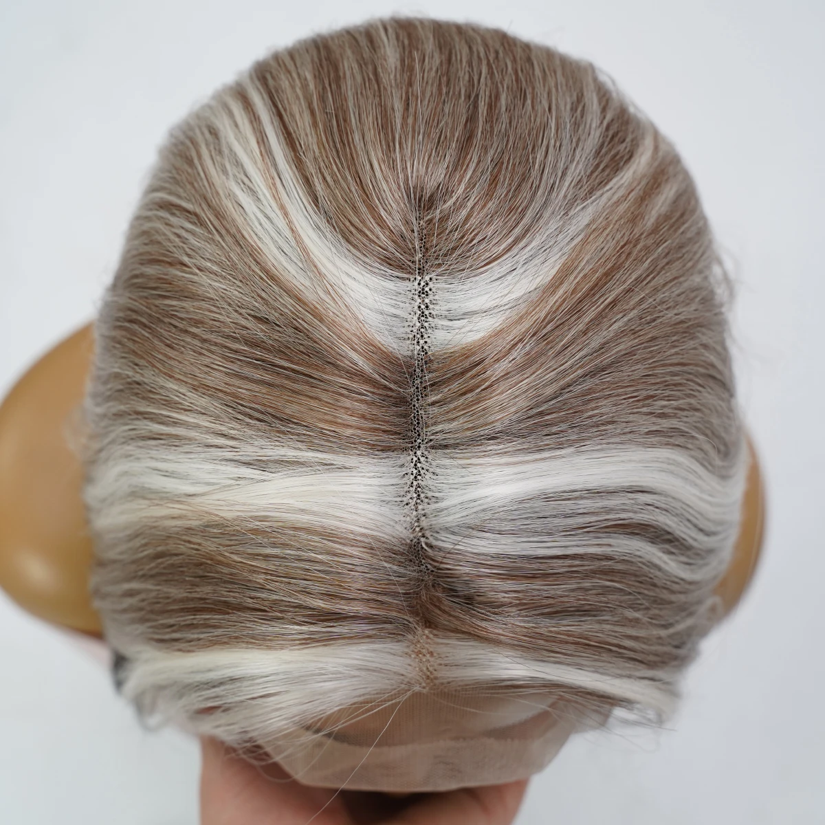 Daily Gradient Color Wig Natural Synthesis Lolita Wig For Women's Silver Brown Black Short Hair Highlight Dyed Short Curly Hair