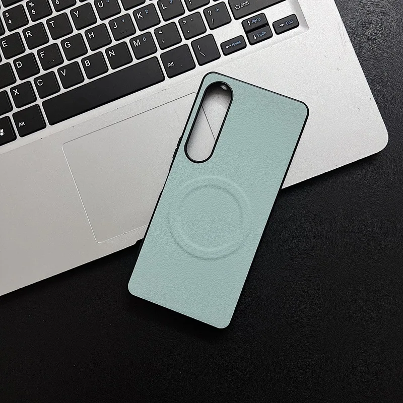 Luxury PU Leather MagSafe Magnetic Phone Case - Wireless Charging Shockproof Cover