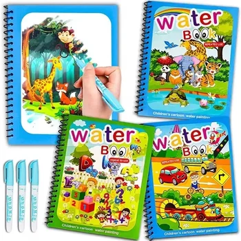 Drawing Coloring Books for Kids Magic Water Book with Pen 2 To 4 Years Old Children Learning  Education Toy Baby Montessori Toys 1
