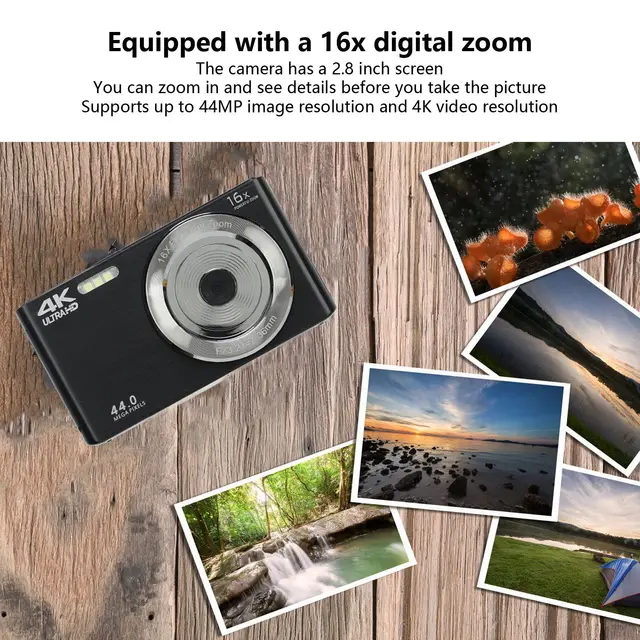 4K HD Camera 16X Digital Zoom Camera 2.8in Screen 4K 44MP Shock Proof - Image 2